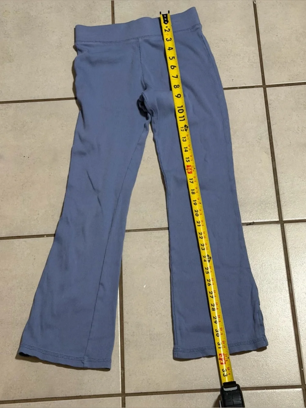OshKosh B'gosh Kids Girl Blue Light Periwinkle Ribbed Knit Top Flare Leggings 12